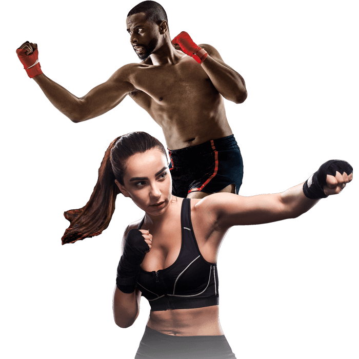Mixed Martial Arts Lessons for Adults in Nutley NJ - Man and Woman Punching Hooks